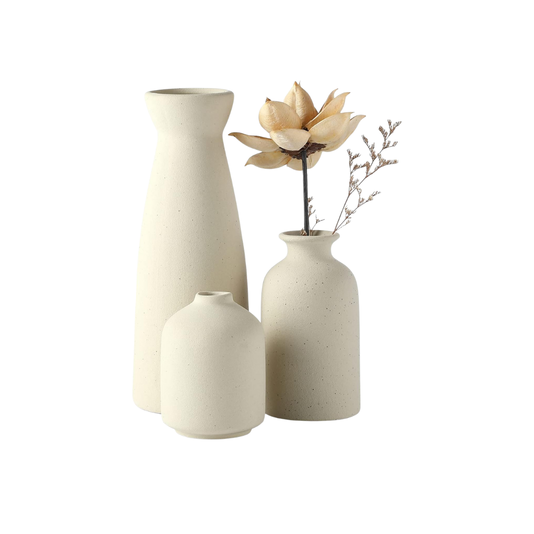 Set of 3 Ceramic Vases