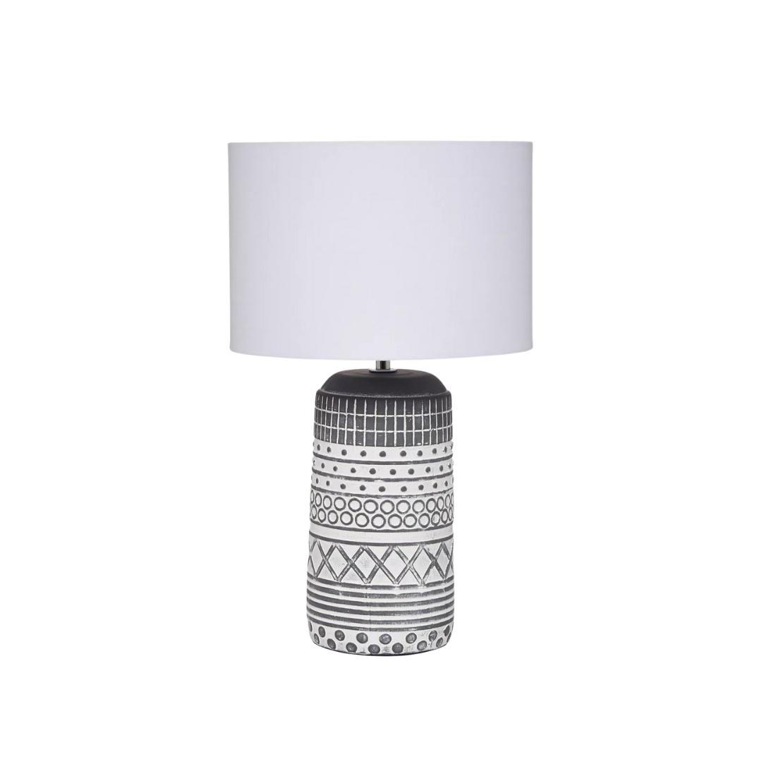 Grey Painted Ceramic Table Lamp