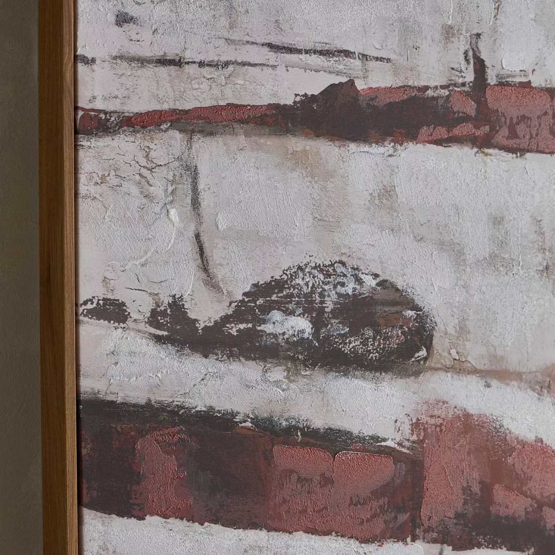 Burgundy Brushstrokes Framed Artwork