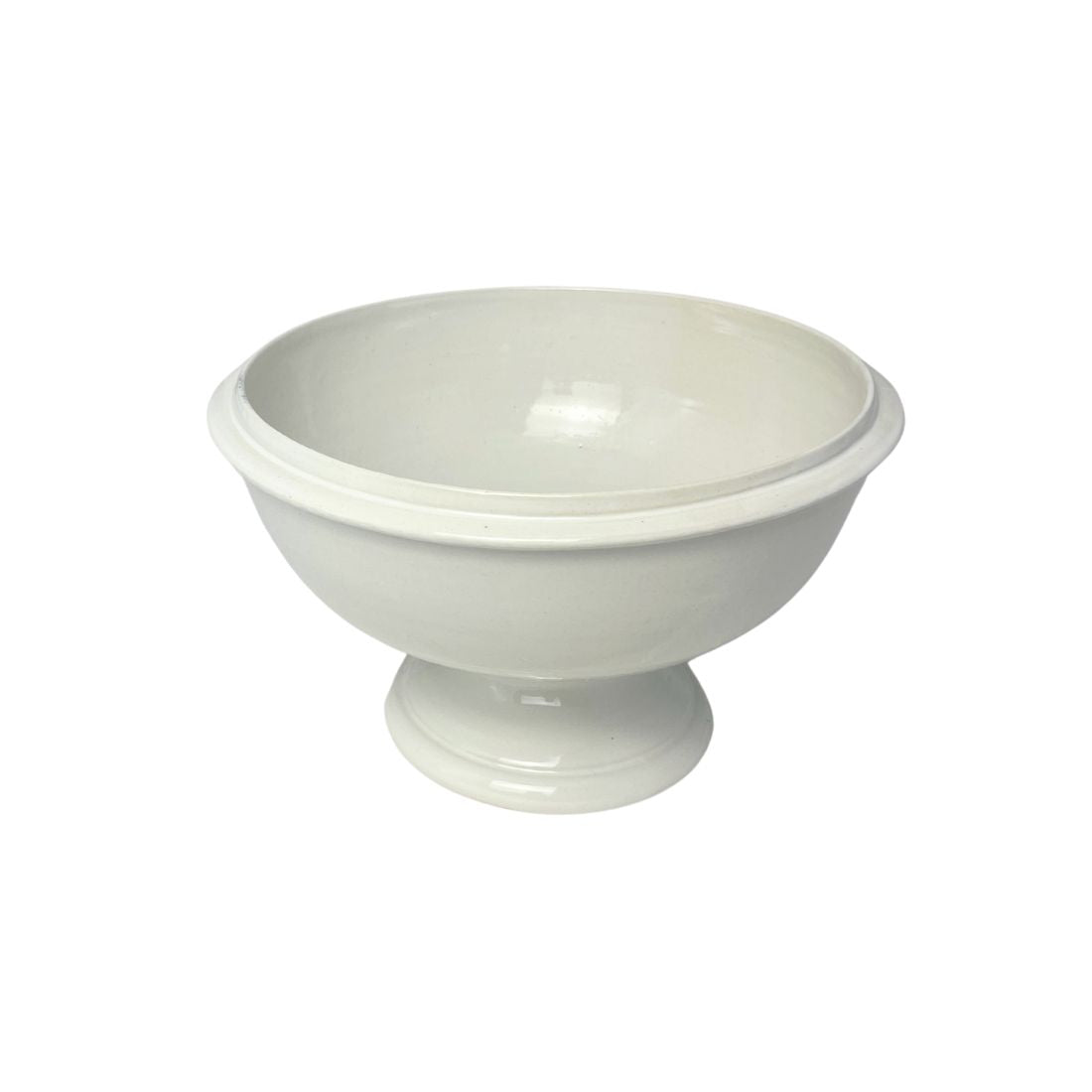 Off-White Ceramic Serving Bowl