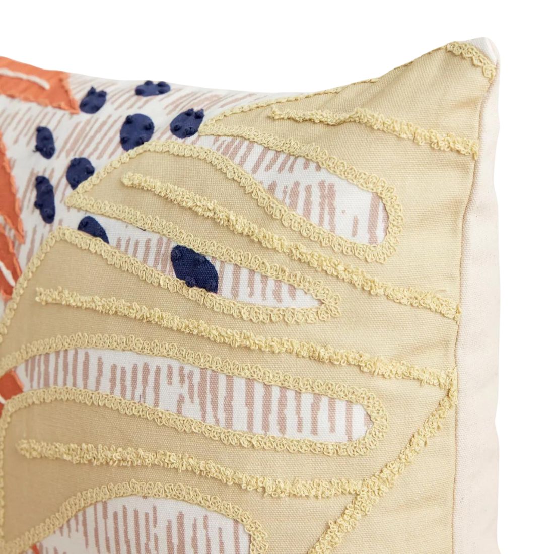 Leaf Patchwork Multicolored Cushion