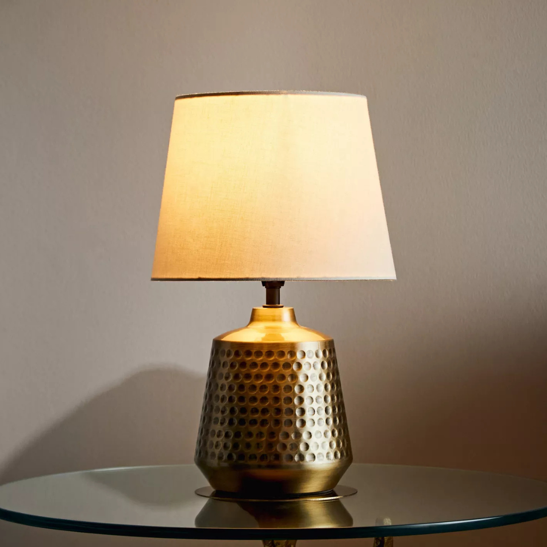 Bronze Hammered Table Lamp