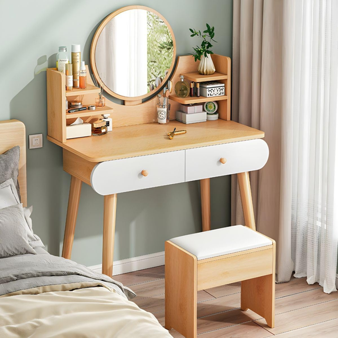 Dressing Table with LED Mirror