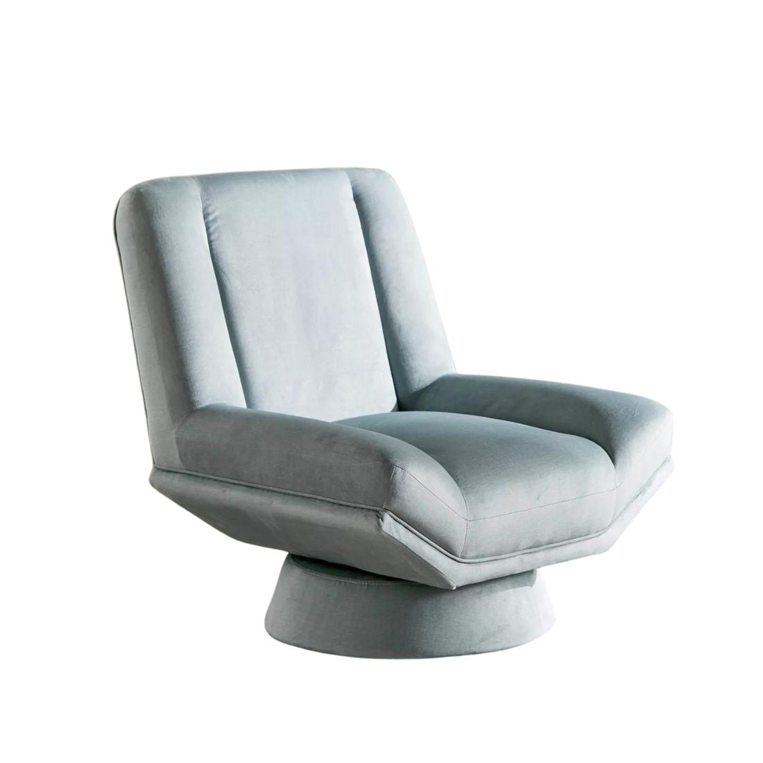 Mint Green Twill Swivel Accent Chair