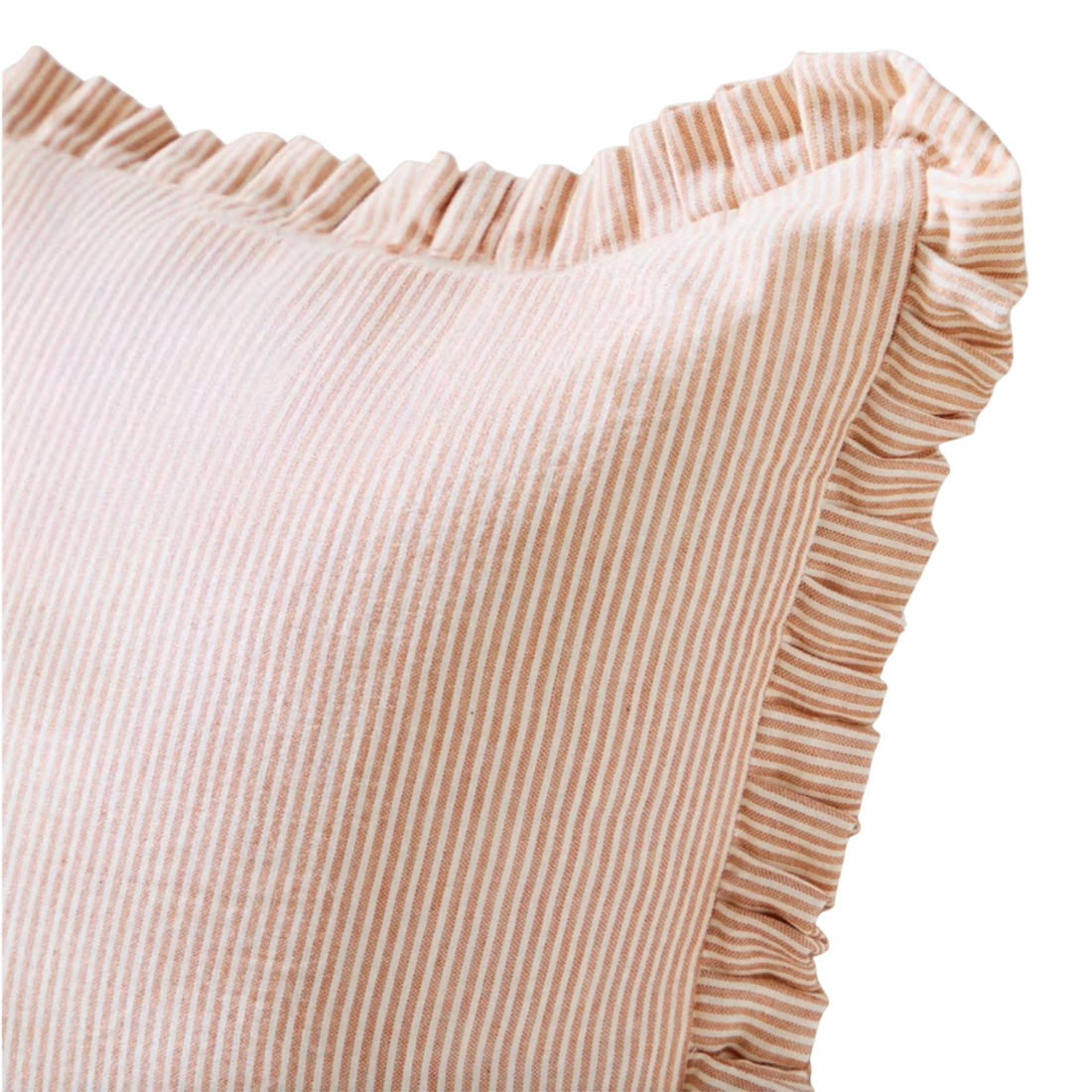 Striped Cushion with Ruffles