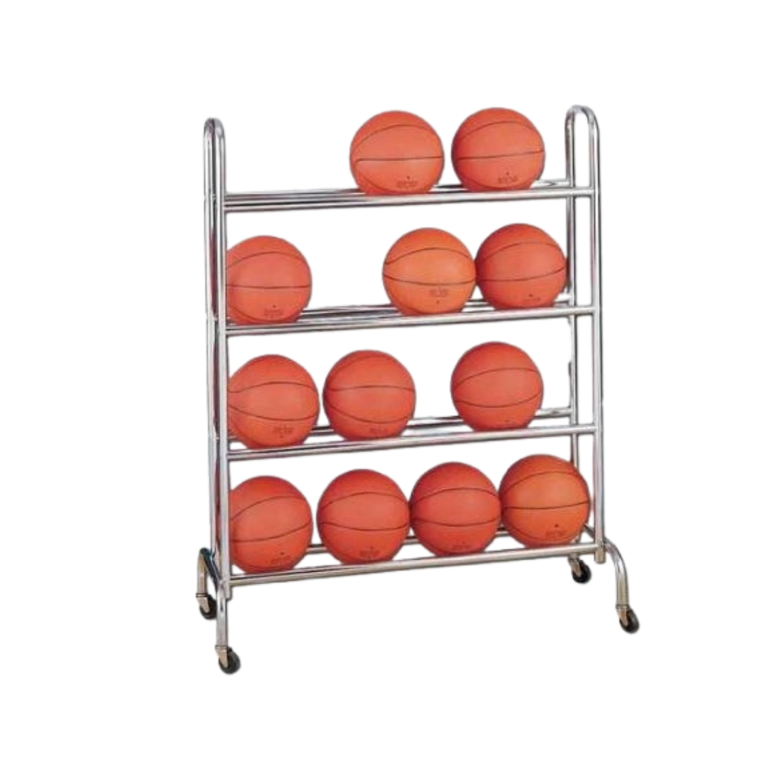 4 Tier Basketball Rack with Wheels