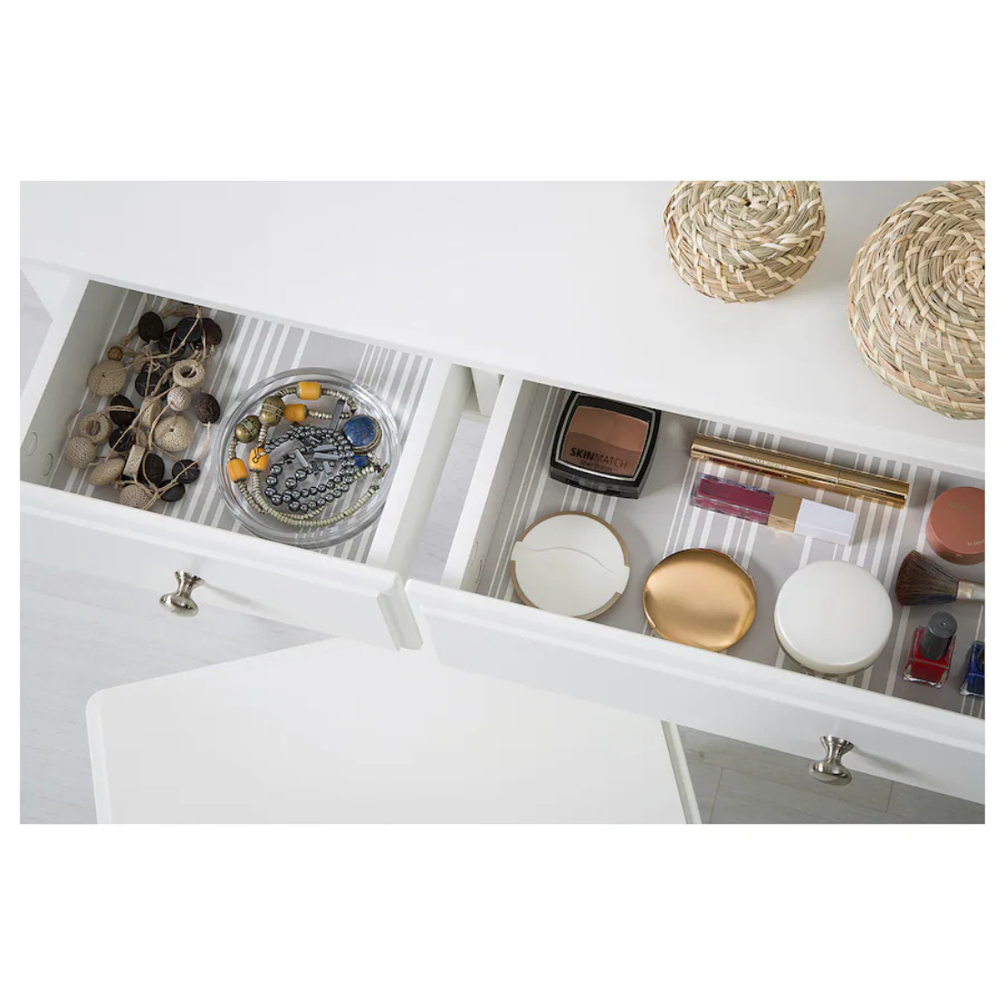 White Dressing Table with Drawers