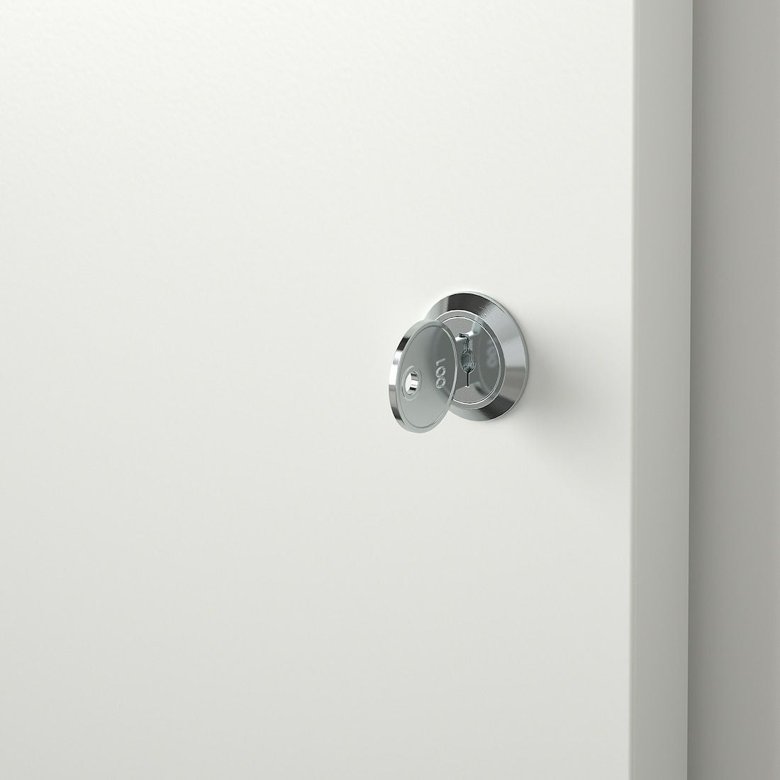 White Cabinet with Sliding Doors