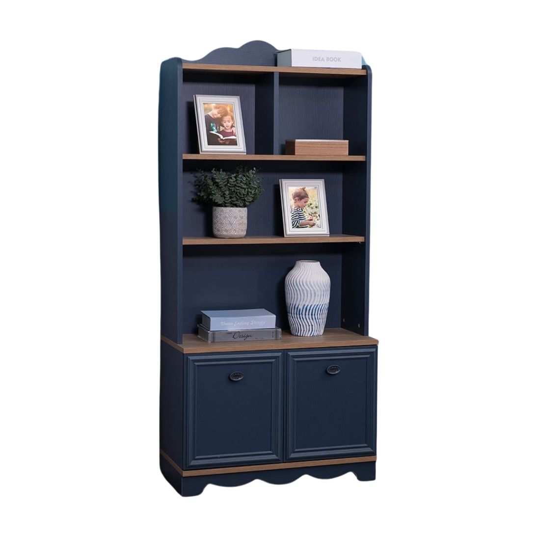 Navy Blue Bookcase