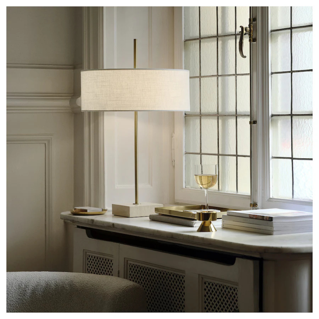 Table Lamp with Marble Base