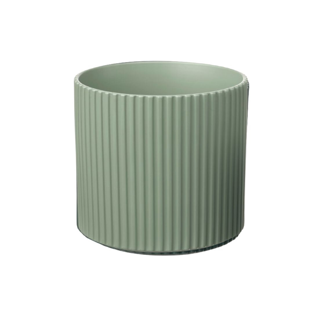 Green Ribbed Pot