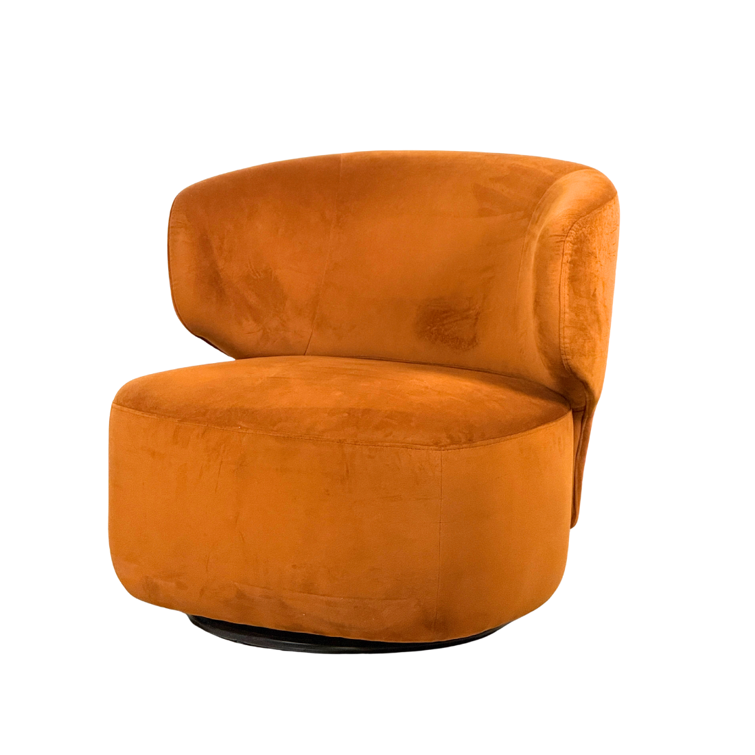 Orange Swivel Accent Chair