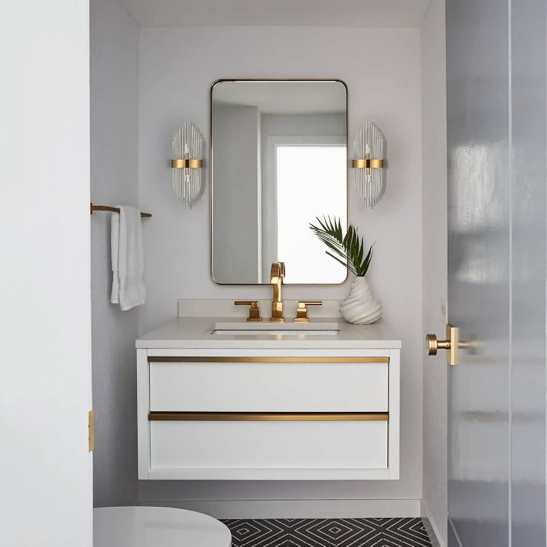 Gold & Crystal Luxury Wall Light Fixture