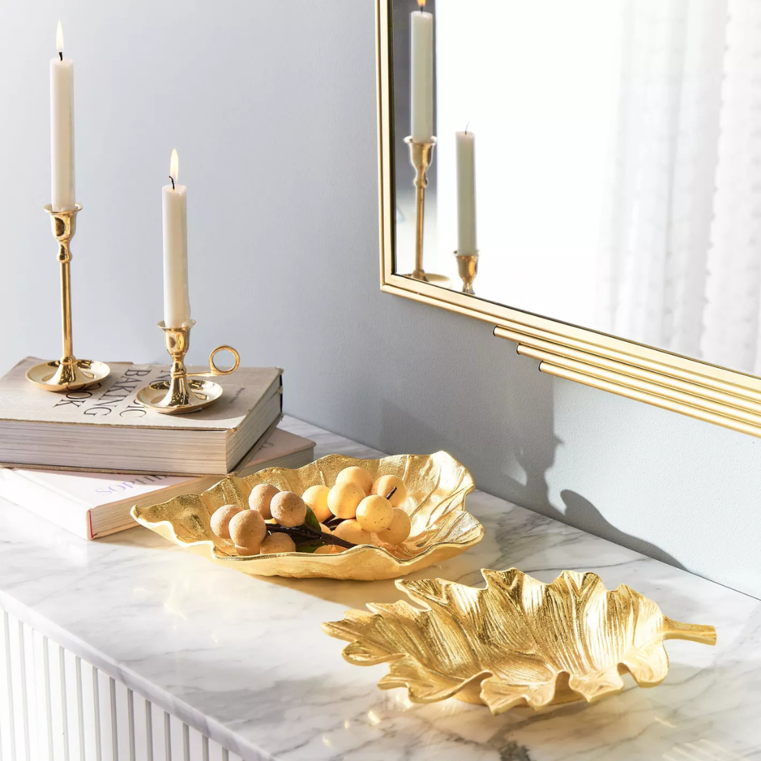 Gold Tall Taper Candle Holder
