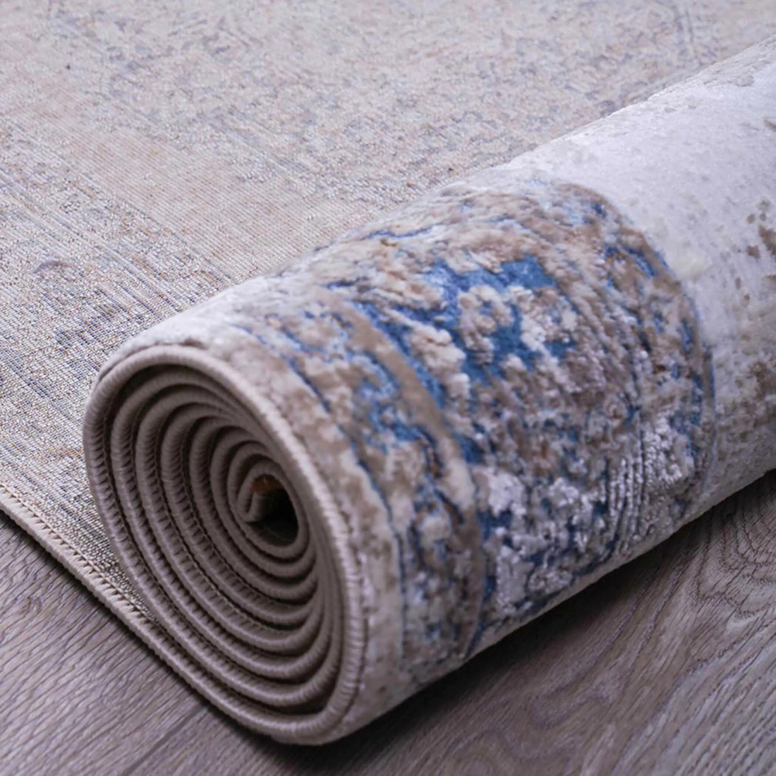 Long Blue Arabian Rug