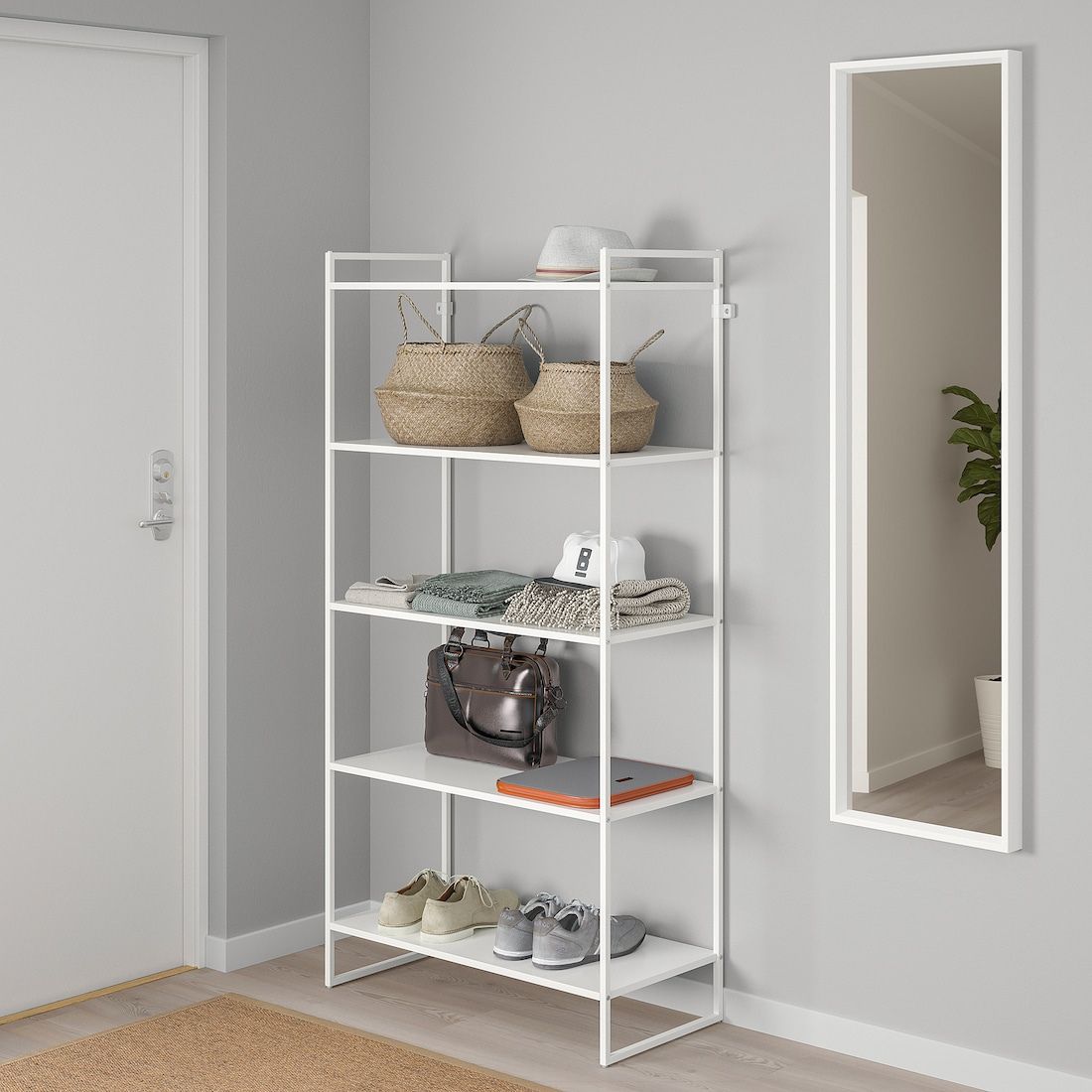 White 5 Tier Shelving Unit