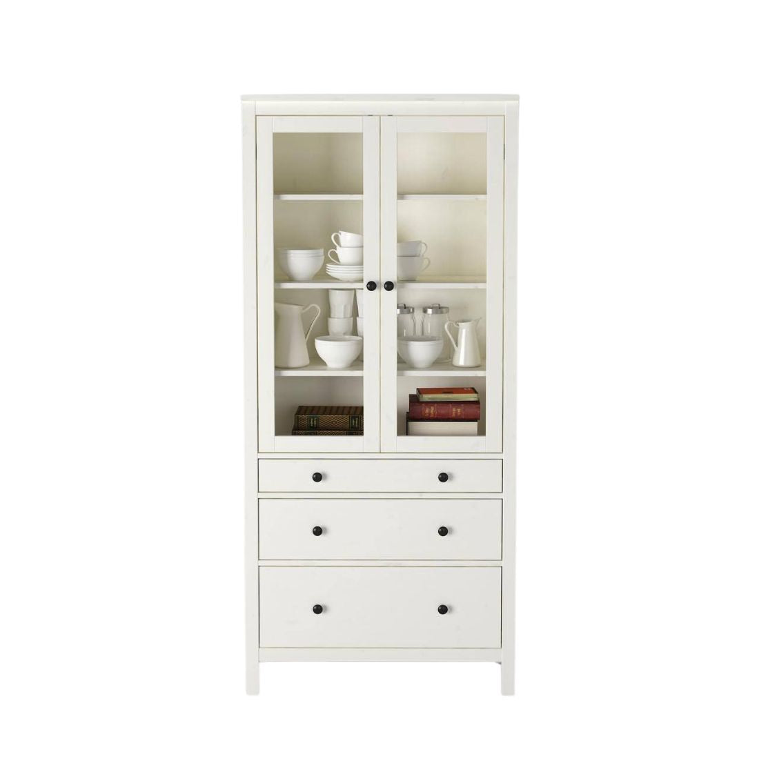 Large White Display Cabinet