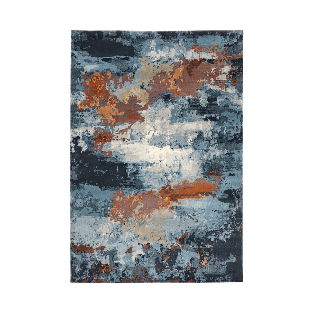 Blue Printed Rug