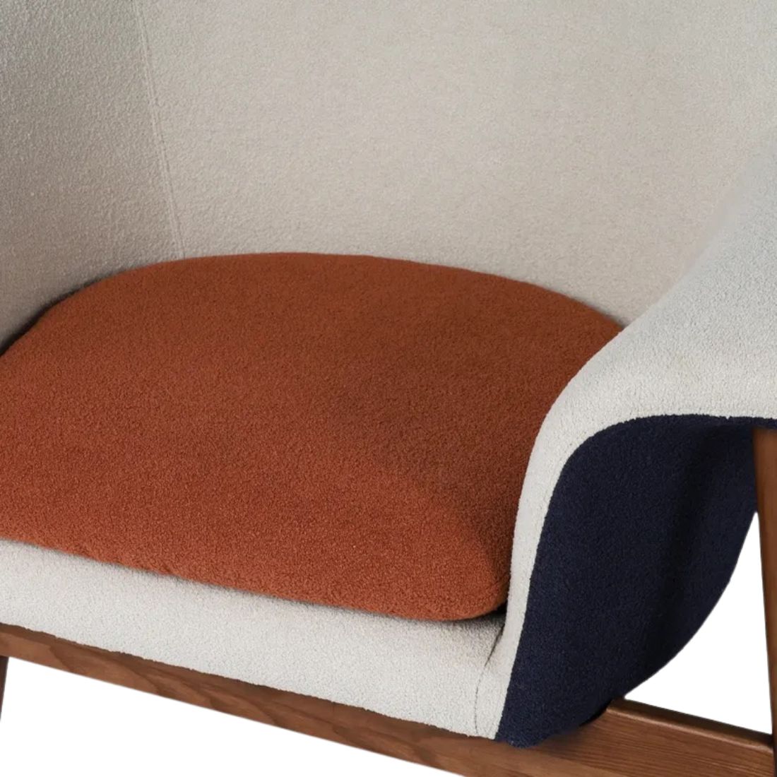 Angular Left Arm Multicolored Accent Chair