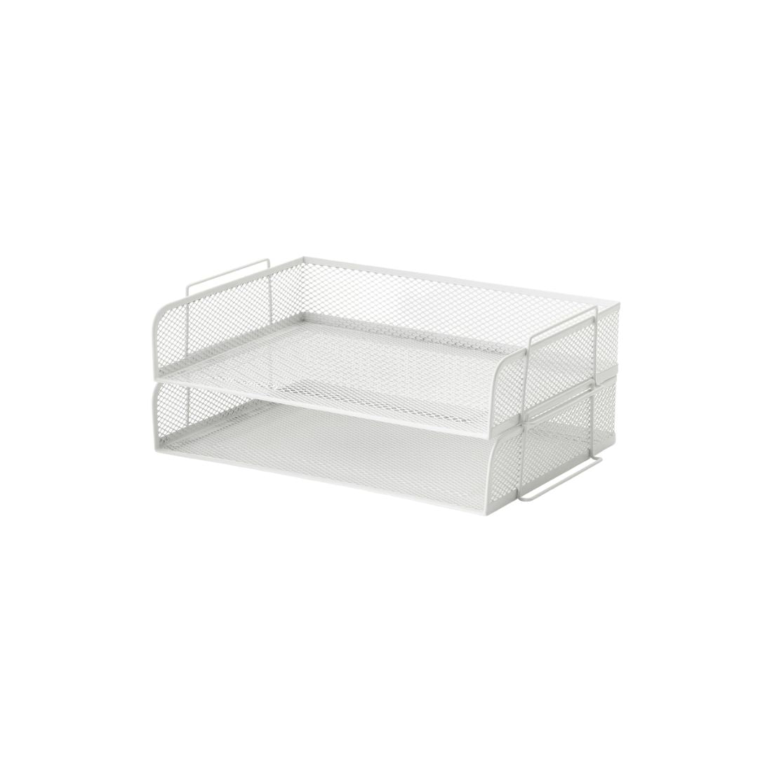 Double Layered White Letter Tray