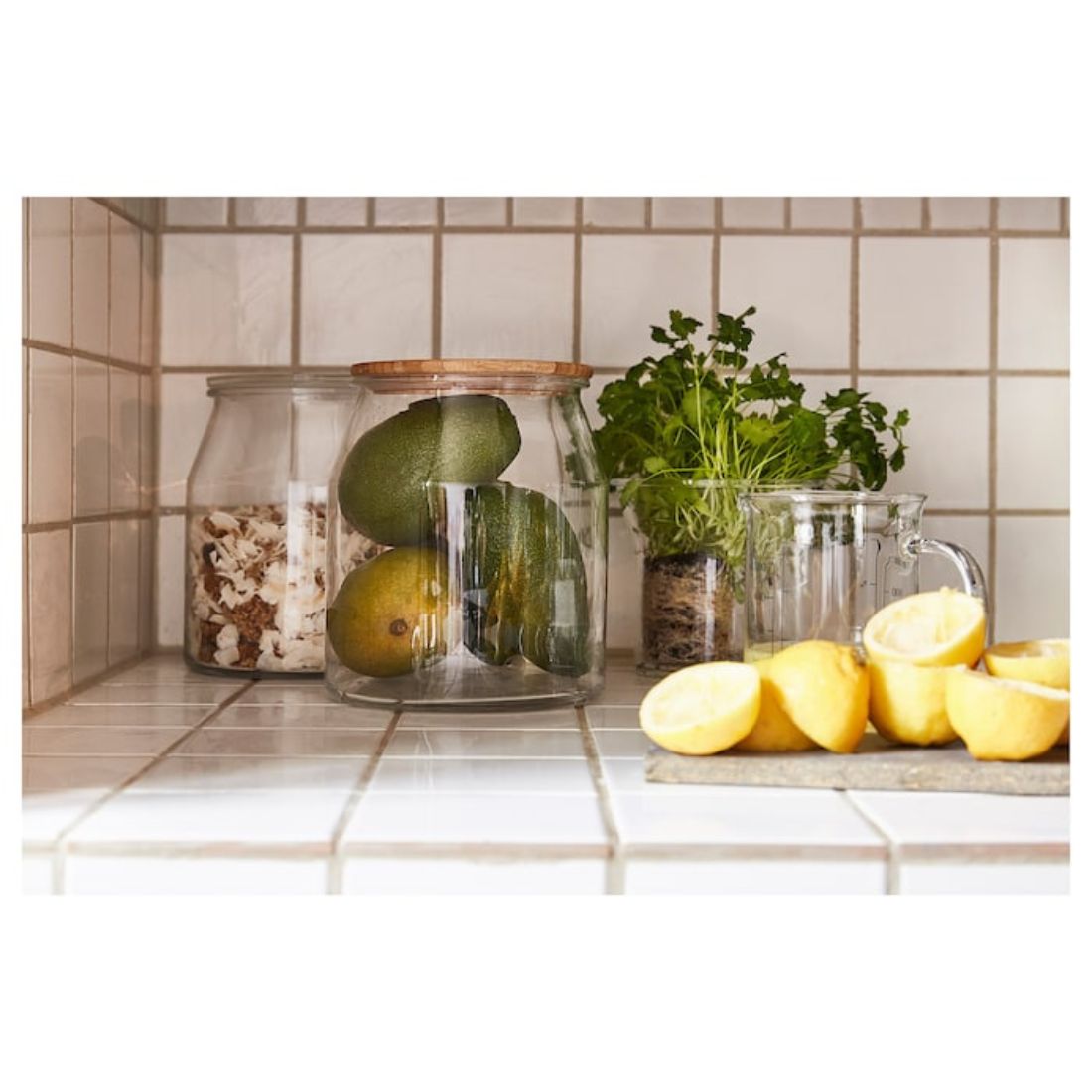Glass Jar with Wooden Lid