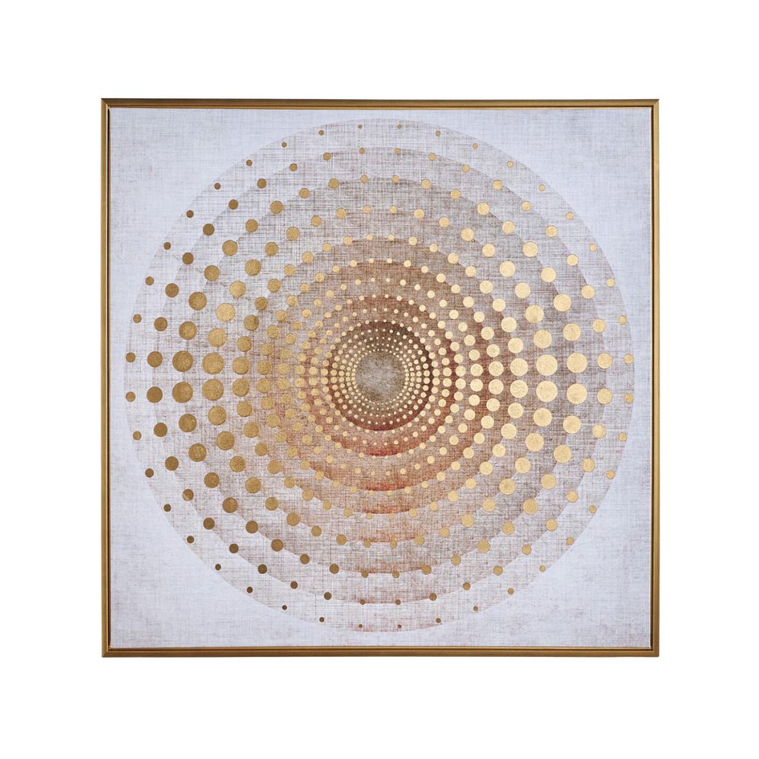 Gold Framed Circle Pattern Artwork