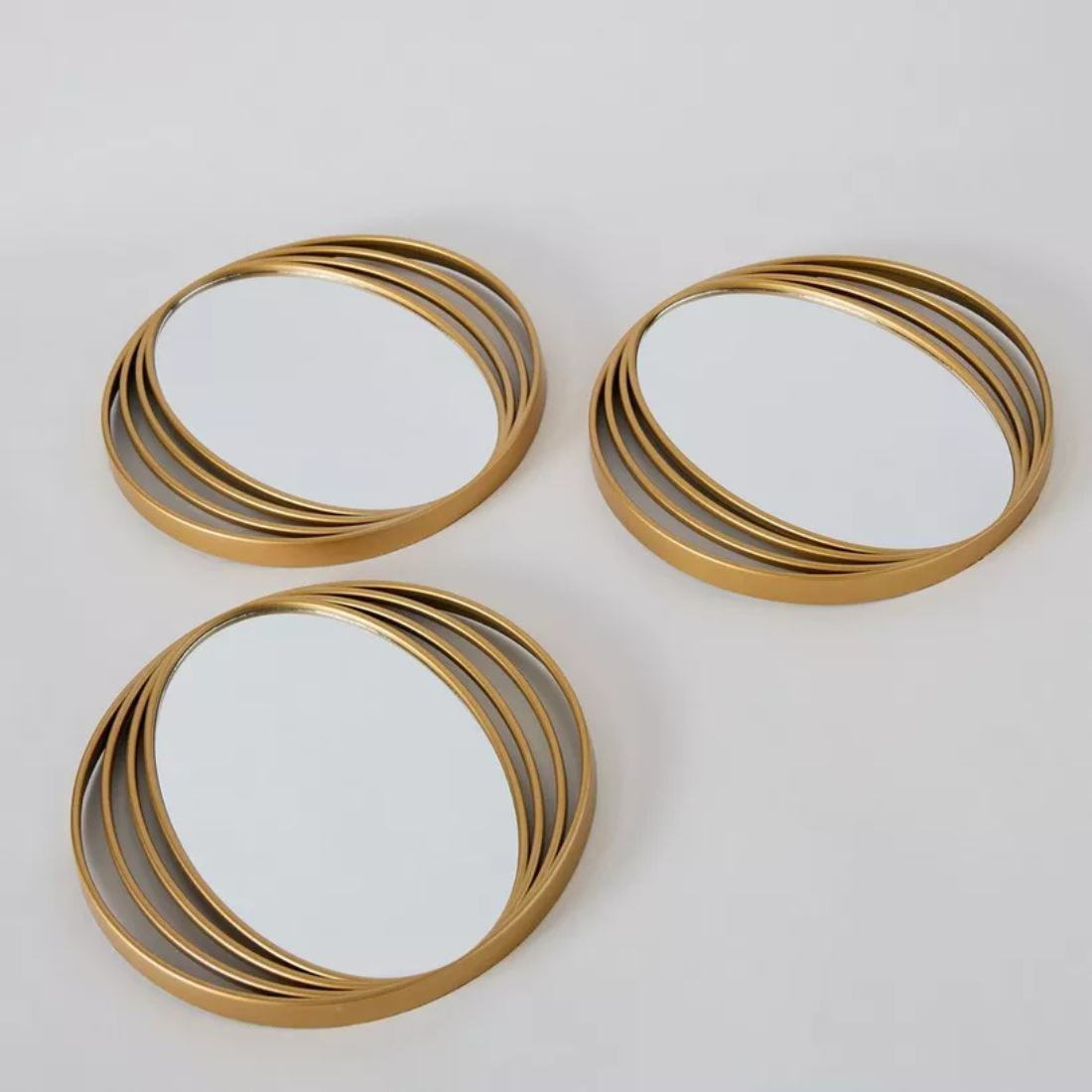 3 Piece Round Wall Mirror Set