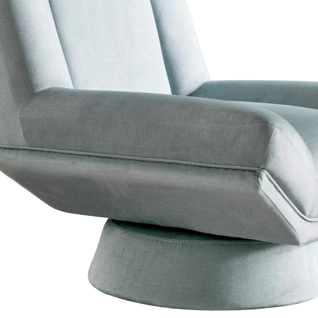 Mint Green Twill Swivel Accent Chair