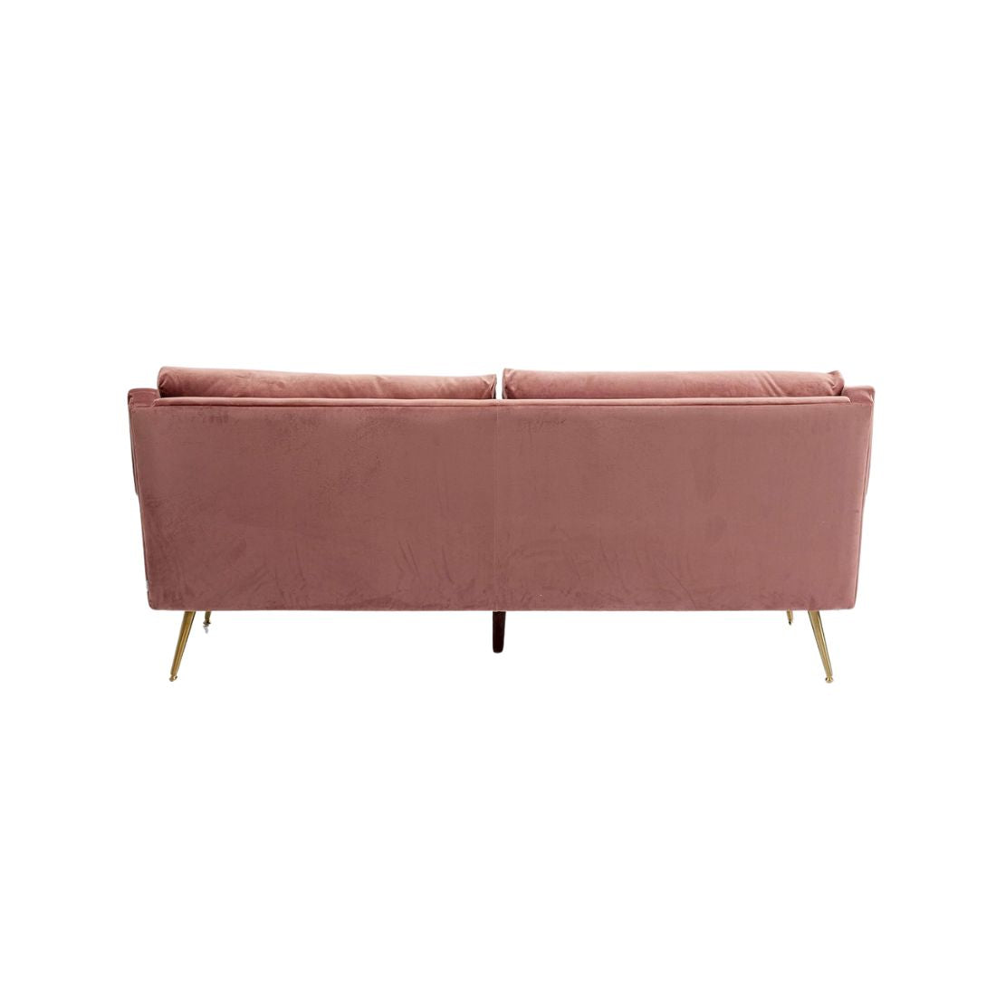 Faded Pink Retro Velvet 3 Seater Couch