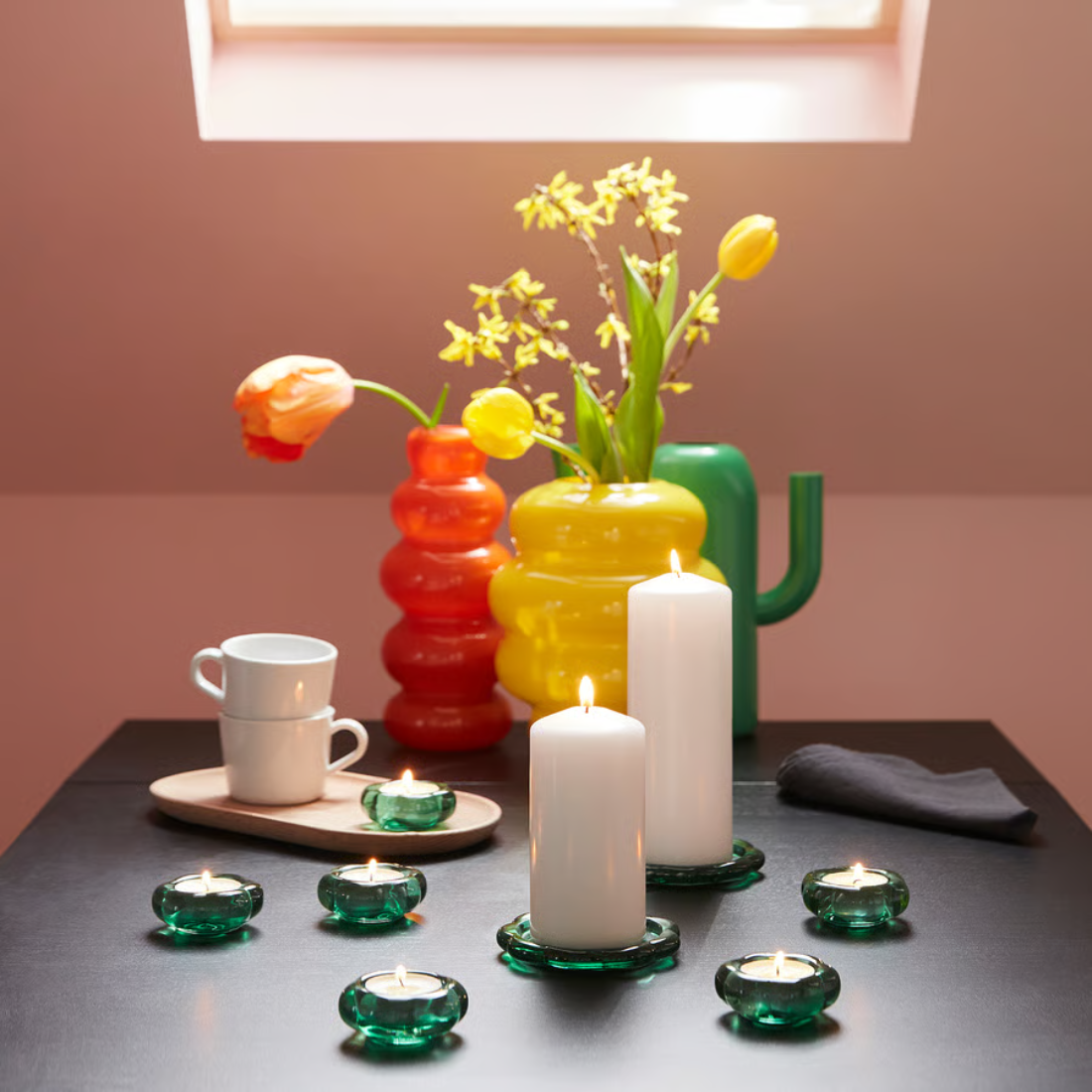Green Candle Dish