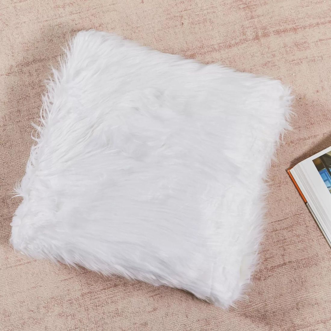 White Fur Cushion