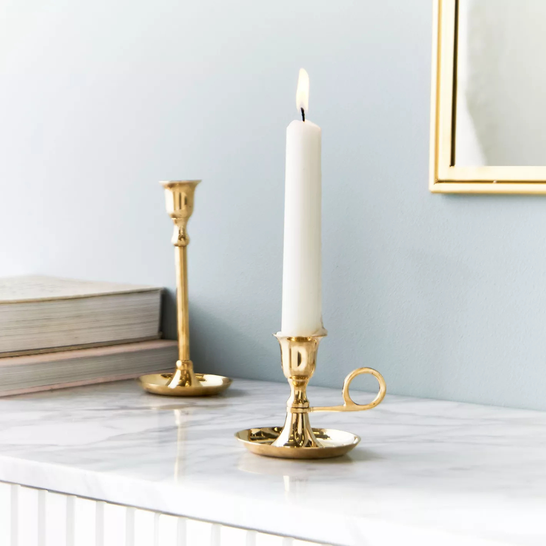 Gold Short Taper Candle Holder