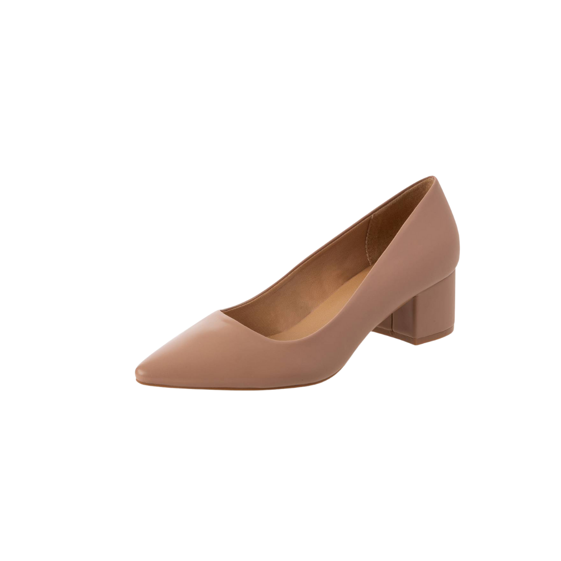 Low Block Nude Pump Shoes