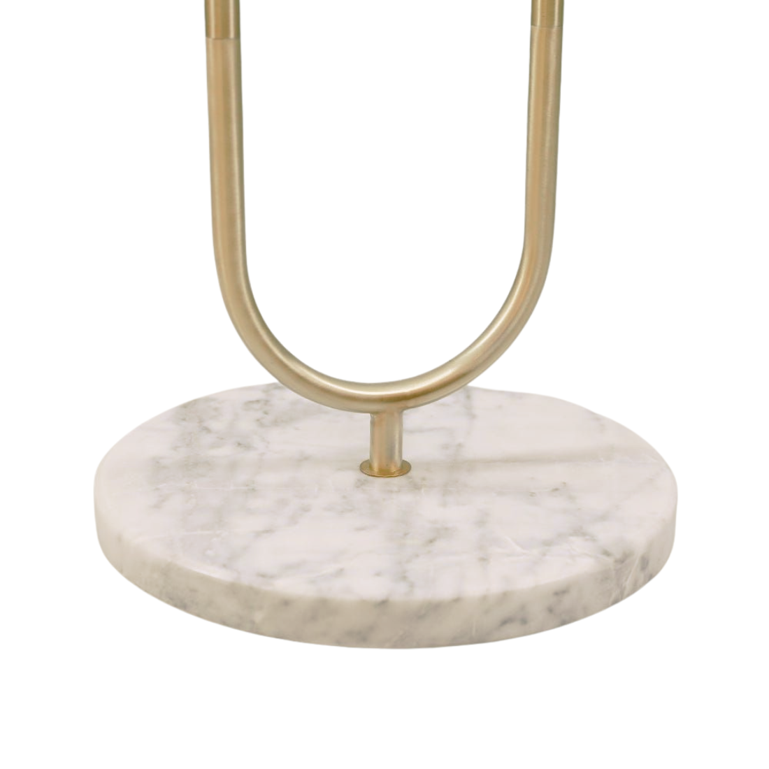 Gold U Floor Lamp with Marble Base