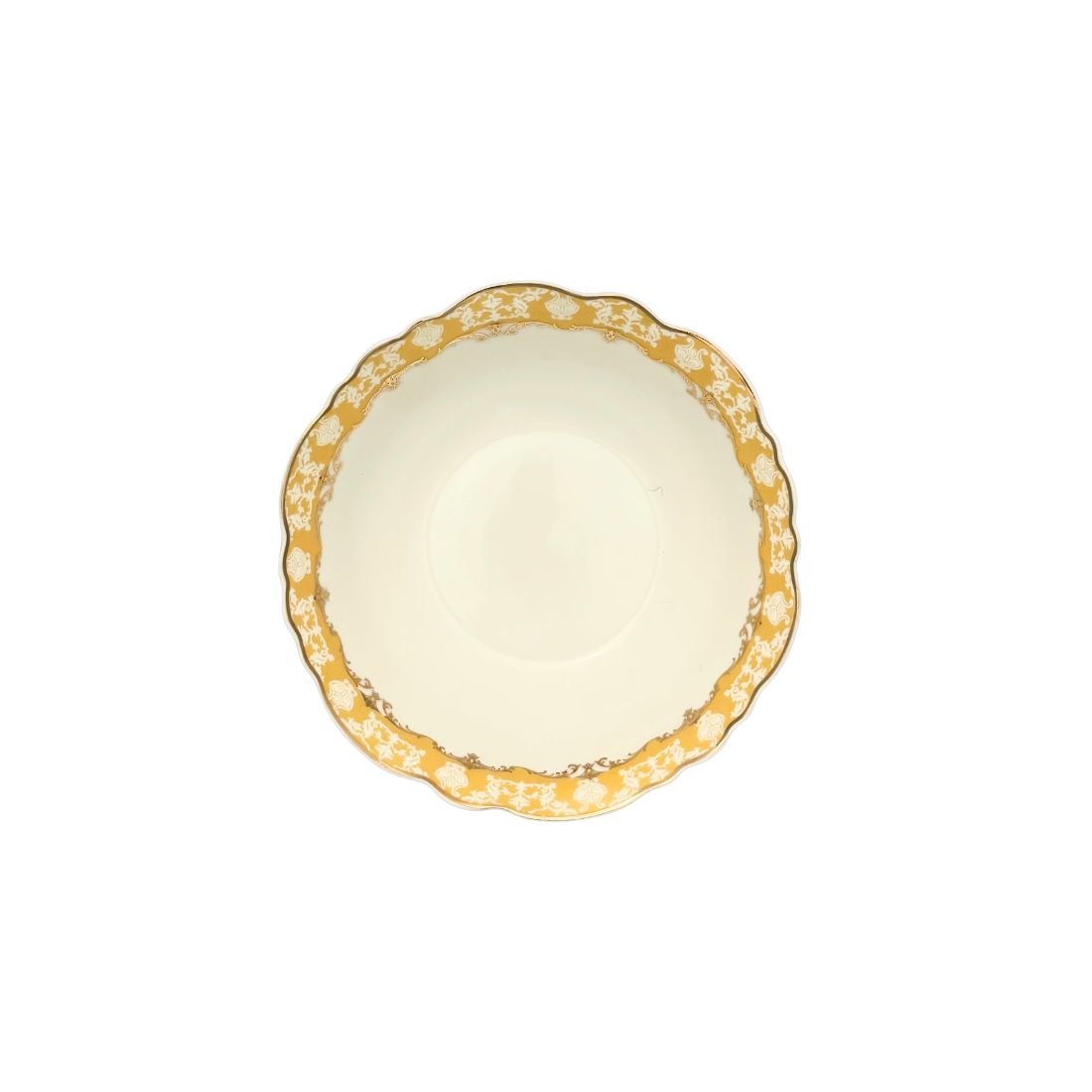 Ceramic Bowl with Gold Trim