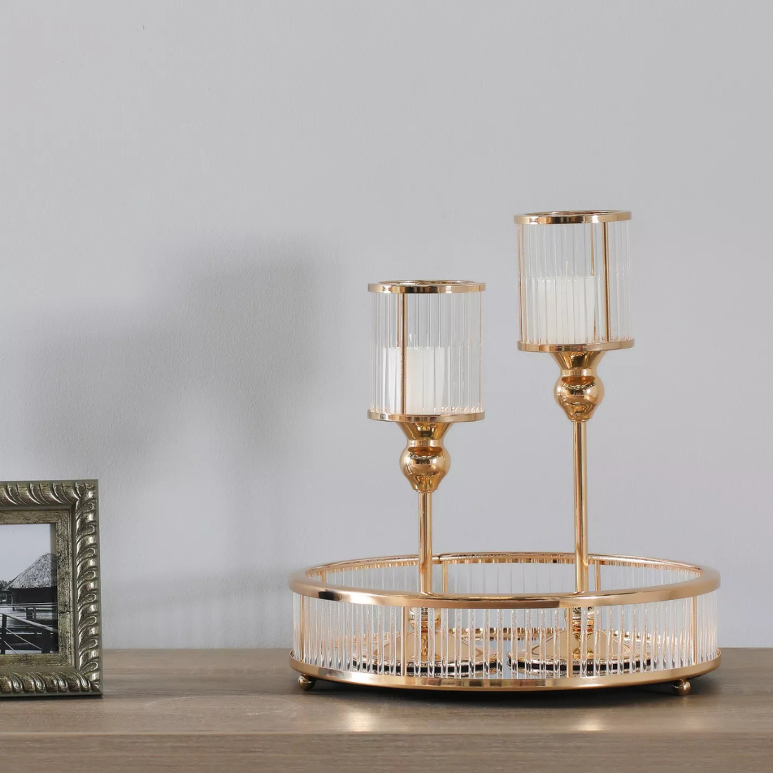 Crystal Strip Candle Holder