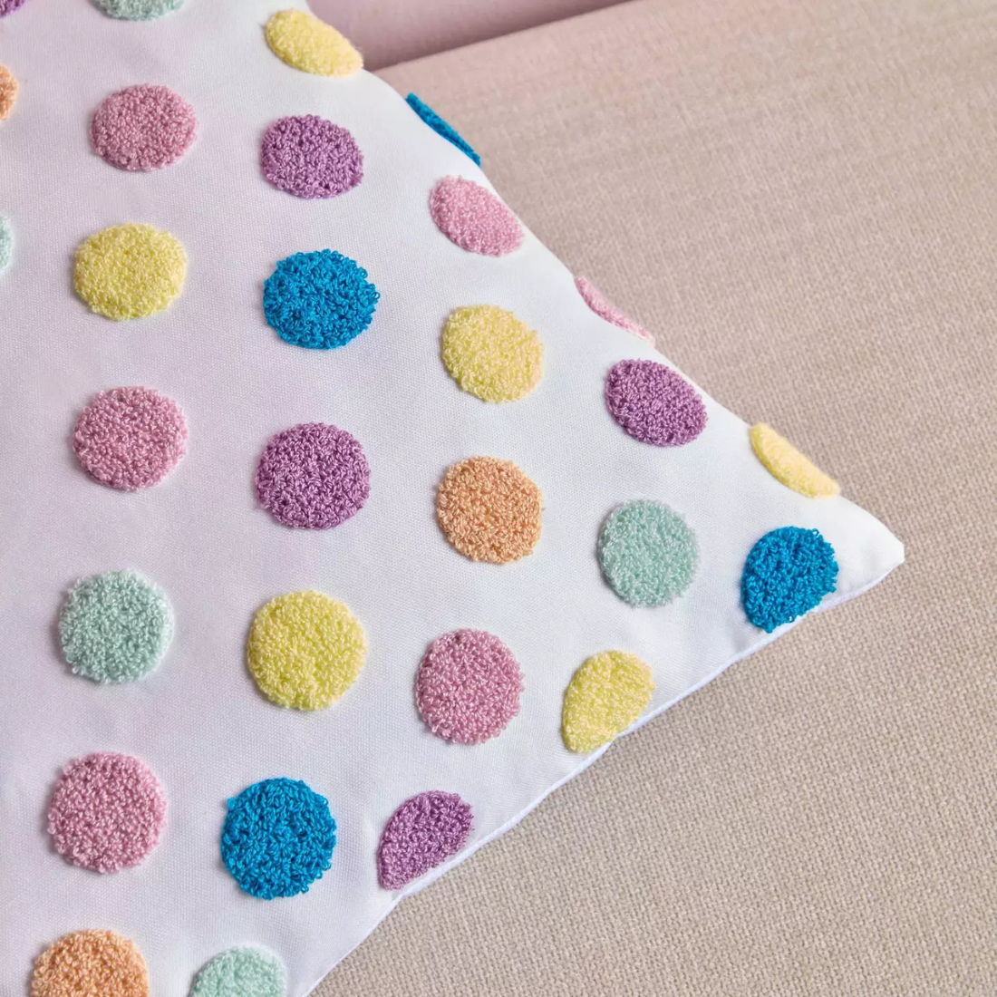 Multicolored Polka Dot Cushion