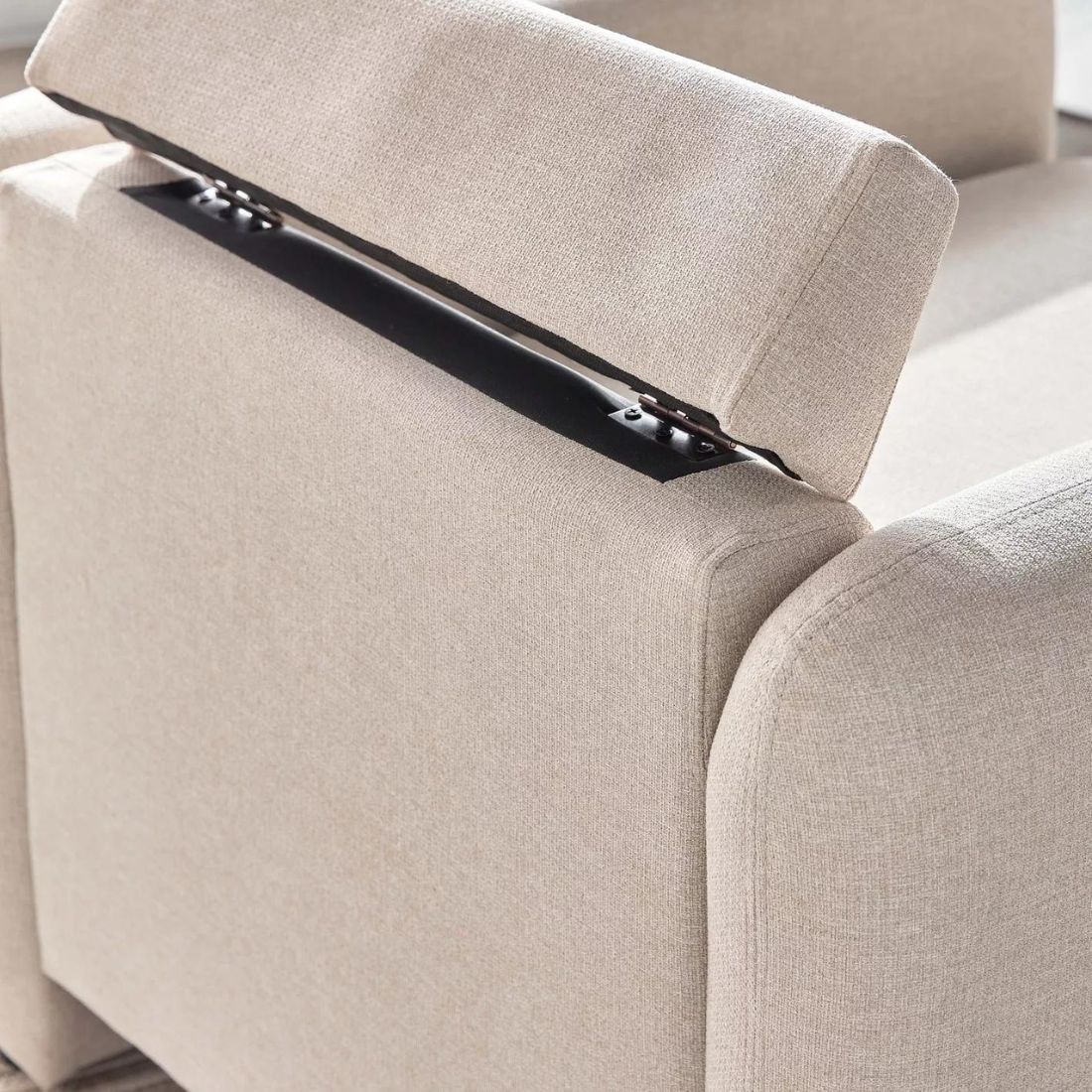 Off White Textured Accent Chair