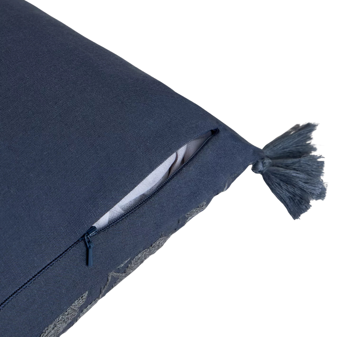 Blue Embroidered Cushion