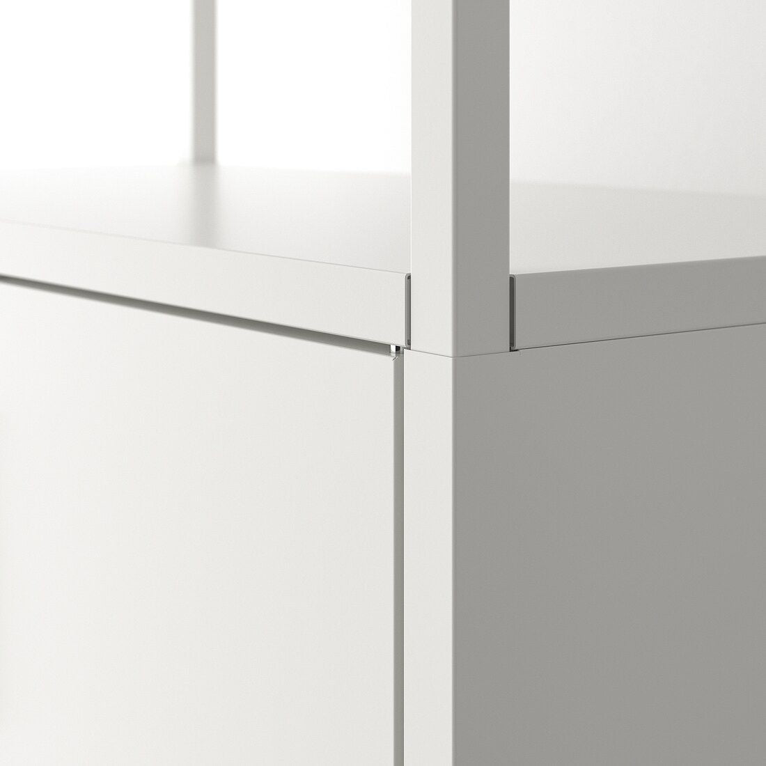 White Filing Cabinet with Shelf