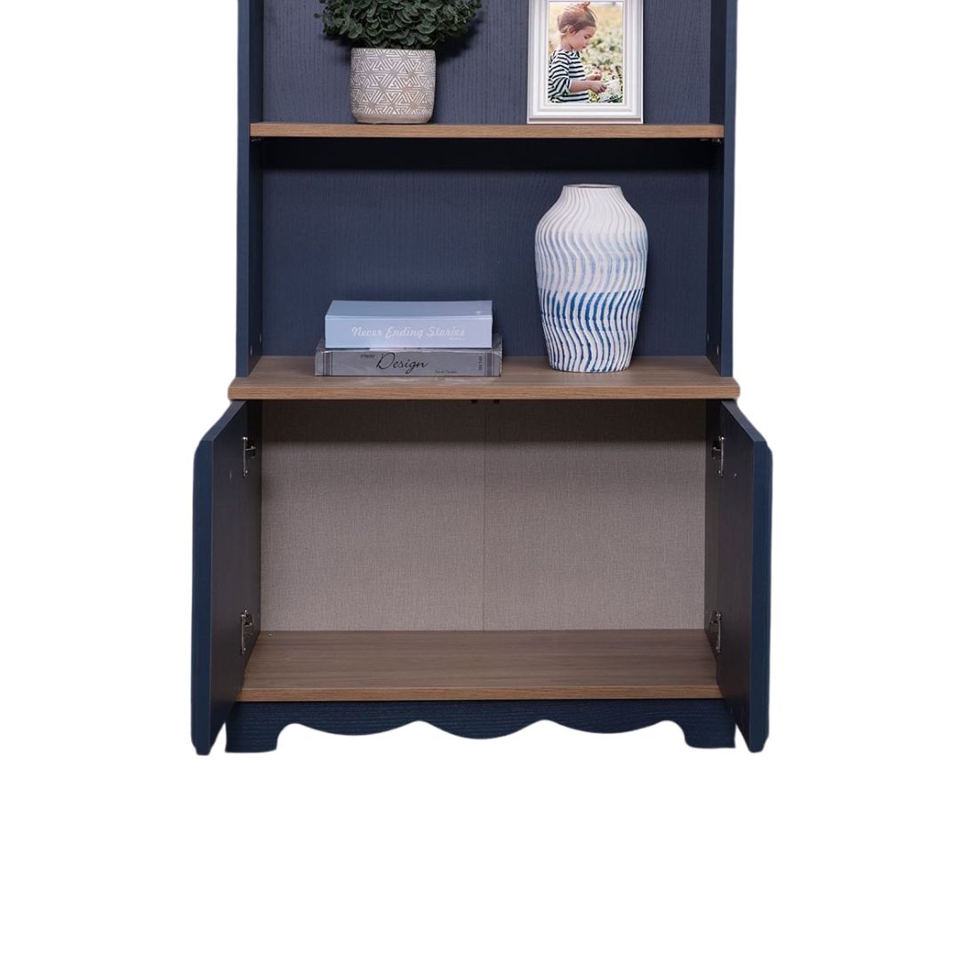 Navy Blue Bookcase