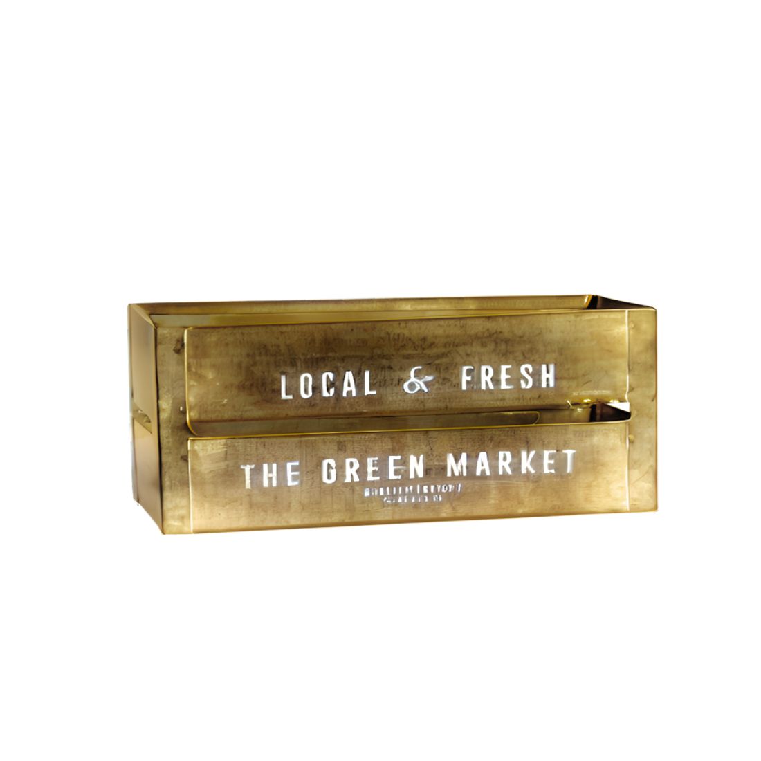 Brass Rustic Rectangular Metal Box