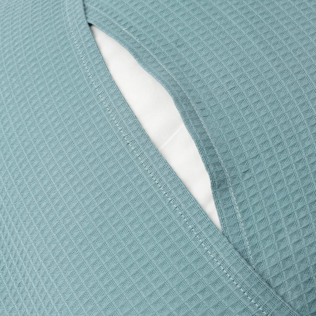 Teal Waffle Cushion Cover