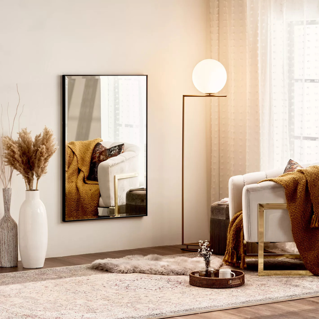 Black Framed Wall Mirror