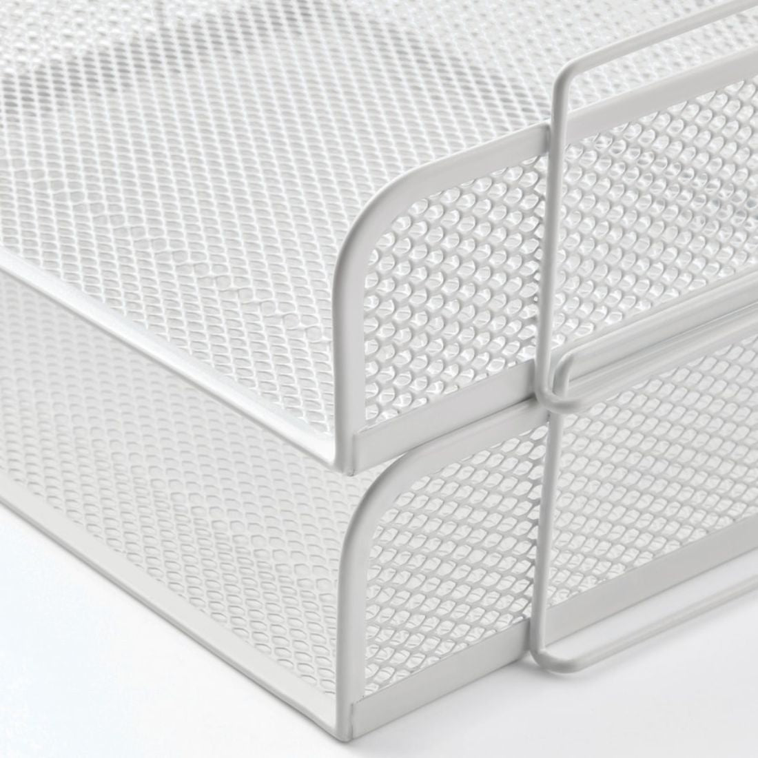 Double Layered White Letter Tray