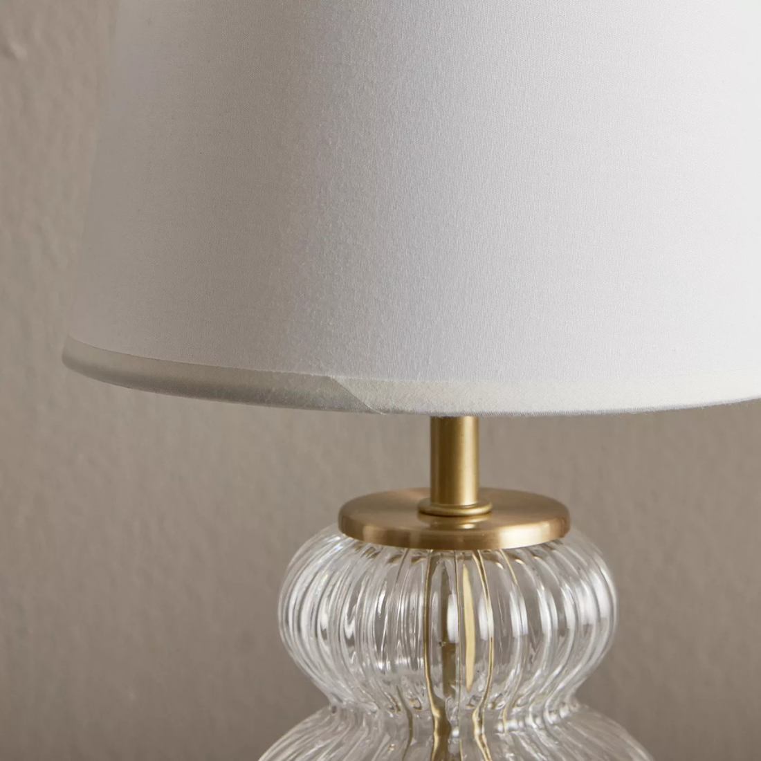 Glass and Gold Table Lamp