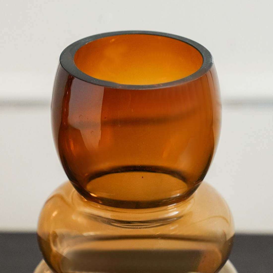 Brown Tall Conical Vase