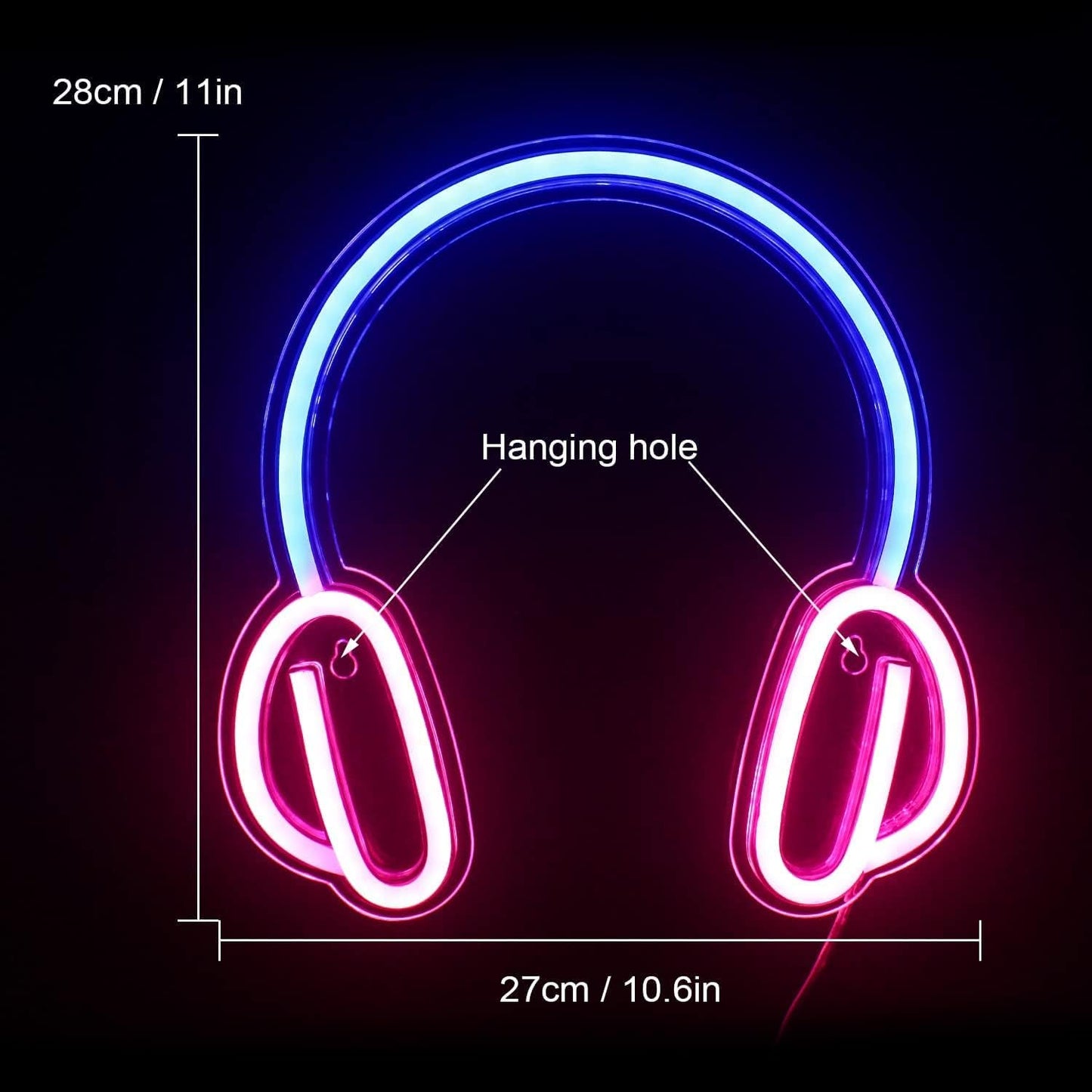 Headphones Neon Light