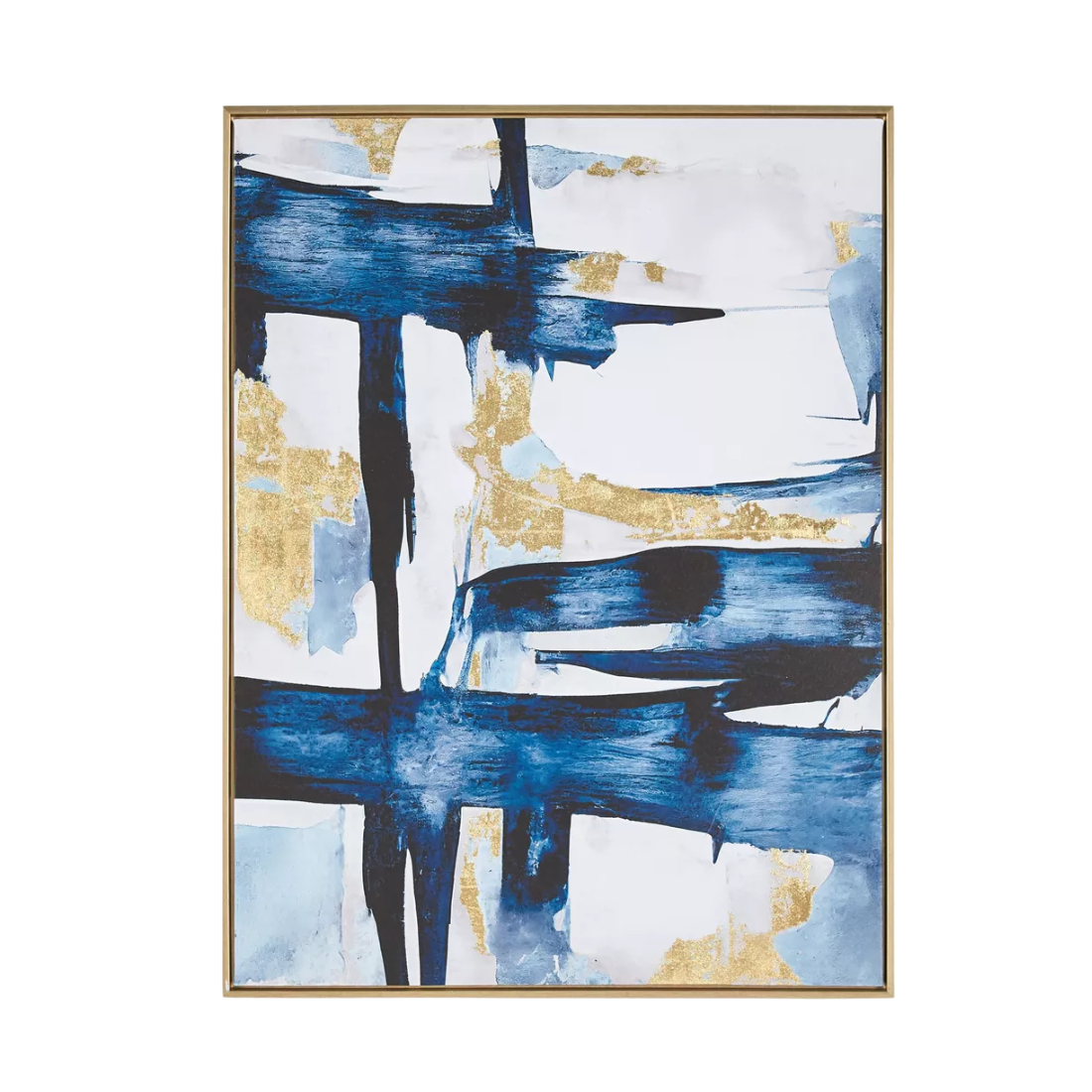 Blue & Gold Abstract Artwork