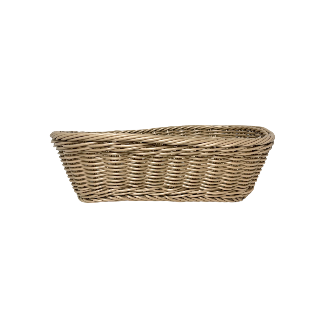 Light Taupe Rectangular Woven Basket